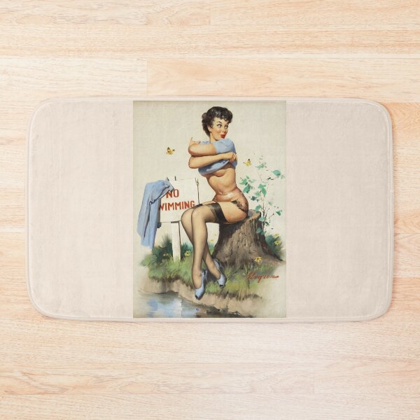 Item preview, No Swimming - Seaside Glamour Pin-Up designed and sold by VintageManiac.