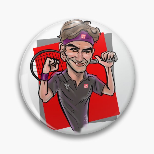 Item preview, Caricature Freehand Drawing resembling Roger Federrer designed and sold by JeloArt.