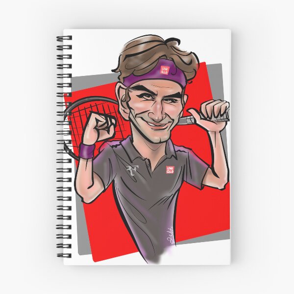 Item preview, Caricature Freehand Drawing resembling Roger Federrer designed and sold by JeloArt.