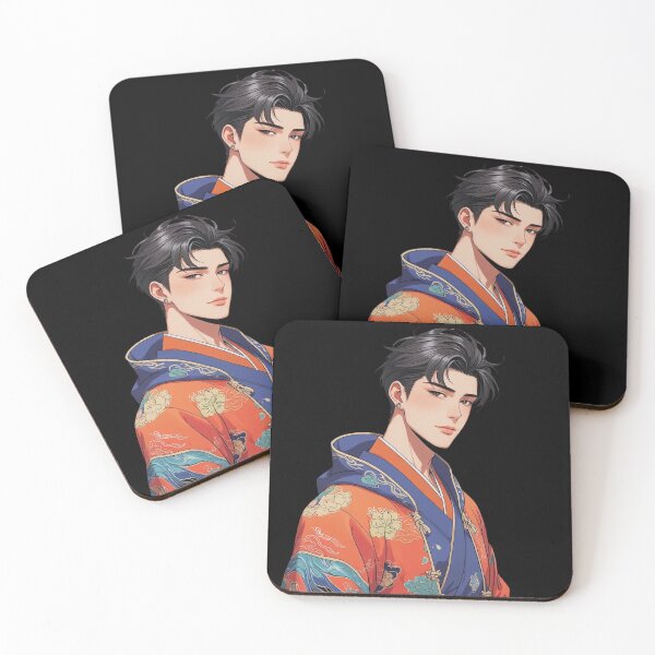 Item preview, Anime Boy in Japanese Kimono-Style Hoodie – Stylish Modern Oriental Art designed and sold by Khamique.