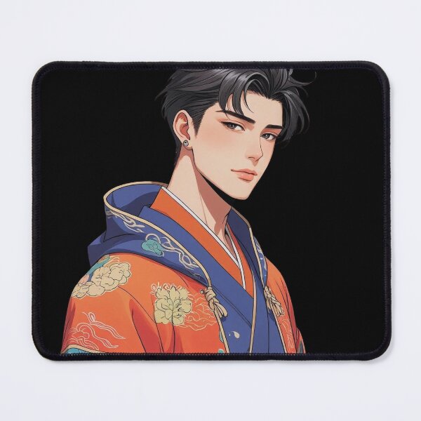Item preview, Anime Boy in Japanese Kimono-Style Hoodie – Stylish Modern Oriental Art designed and sold by Khamique.