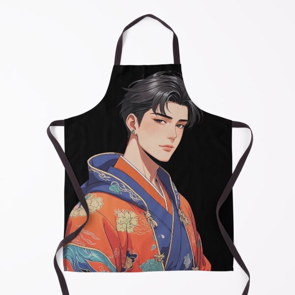 Item preview, Anime Boy in Japanese Kimono-Style Hoodie – Stylish Modern Oriental Art designed and sold by Khamique.