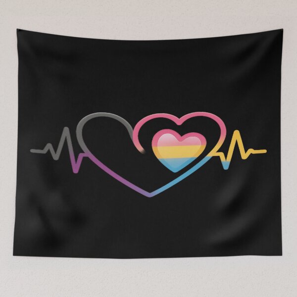 Item preview, Dual Heartbeat of Pride – Pansexual & Demisexual Love  designed and sold by Rajasekar.