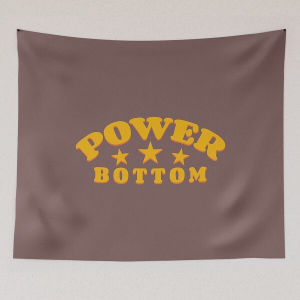 Item preview, Power Bottom with 3 stars in 70's retro style designed and sold by gayishdesign.
