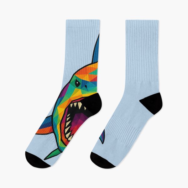 Item preview, Prismatic Jaws Shark Front designed and sold by TheWonkyEaselCo.