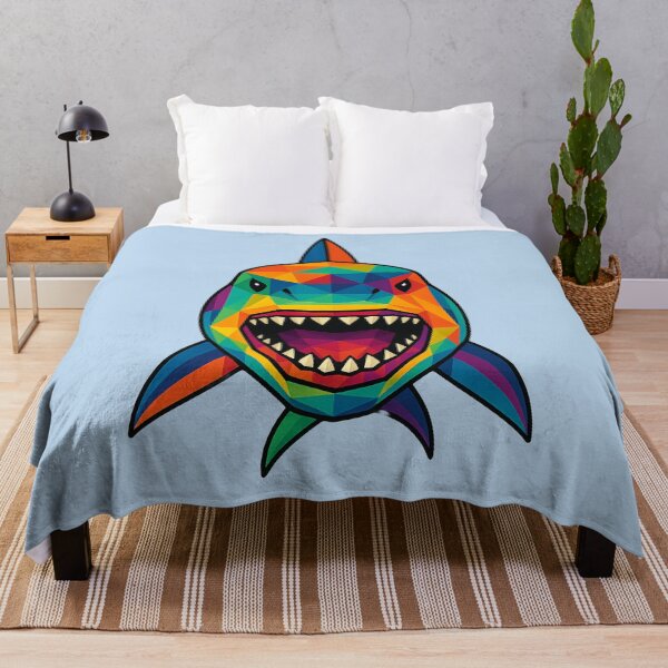 Item preview, Prismatic Jaws Shark Front designed and sold by TheWonkyEaselCo.