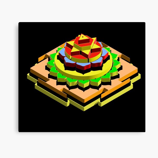 Item preview, Bagalamukhi Devi 3D Meru Yantra – The Pinnacle of Tantric Power and Protection designed and sold by myabstractart _RB.