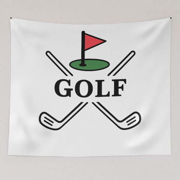 Item preview, Minimalist Golf Crossed Clubs Flag T-Shirt designed and sold by PP Shop.