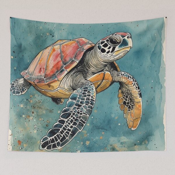 Item preview, Sea Turtle Watercolor designed and sold by tonymagnerart.