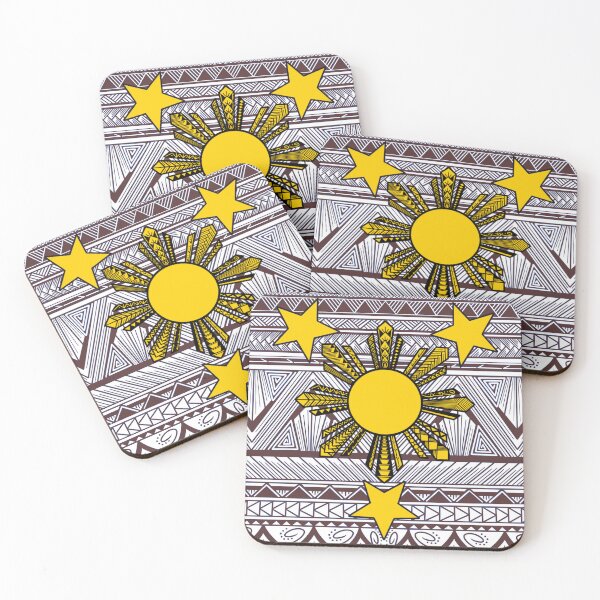Item preview, Brown Tribal Pattern with Filipino Sun and Stars designed and sold by Steeb757.