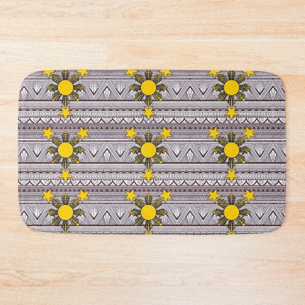 Item preview, Brown Tribal Pattern with Filipino Sun and Stars designed and sold by Steeb757.