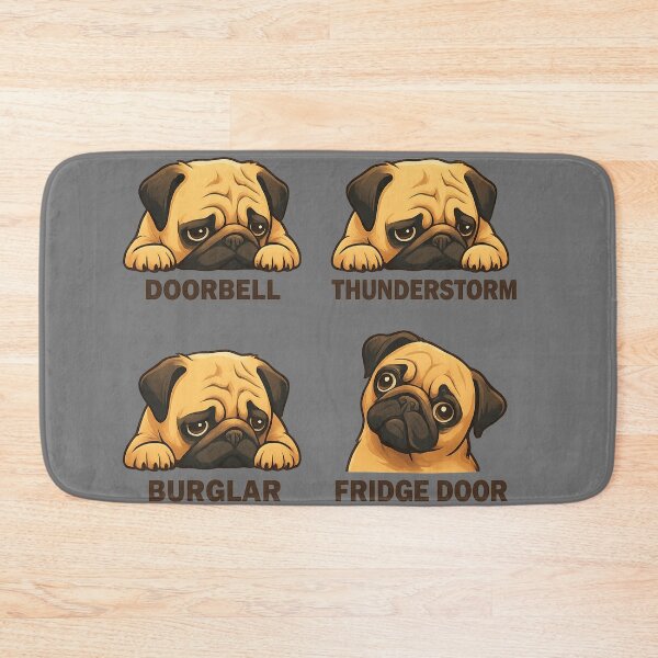 Item preview, Funny Pug Reactions to Everyday Noises  designed and sold by THISPUGVIBE.
