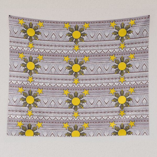 Item preview, Light Brown Tribal Pattern with Filipino Sun and Stars designed and sold by Steeb757.