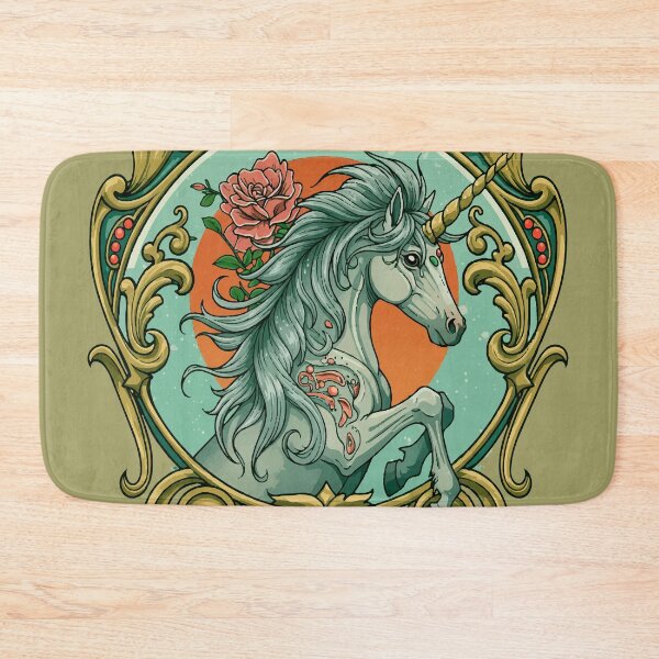 Item preview, Neotraditional Unicorn Tattoo Art – Vibrant Mythical Creature with Art Nouveau Motifs designed and sold by  Ojo de Lilith.