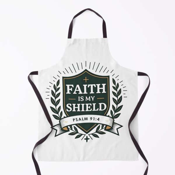 Item preview, Faith Is My Shield – Psalm 91:4 | Christian Shield Emblem Design designed and sold by BloomingVerses.