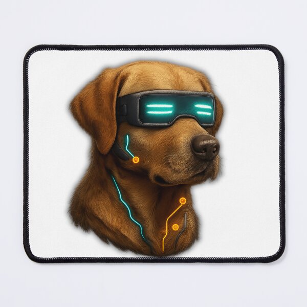 Item preview, Cyber Dog – Futuristic AI Pup with Neon Visor designed and sold by GokuCreative .