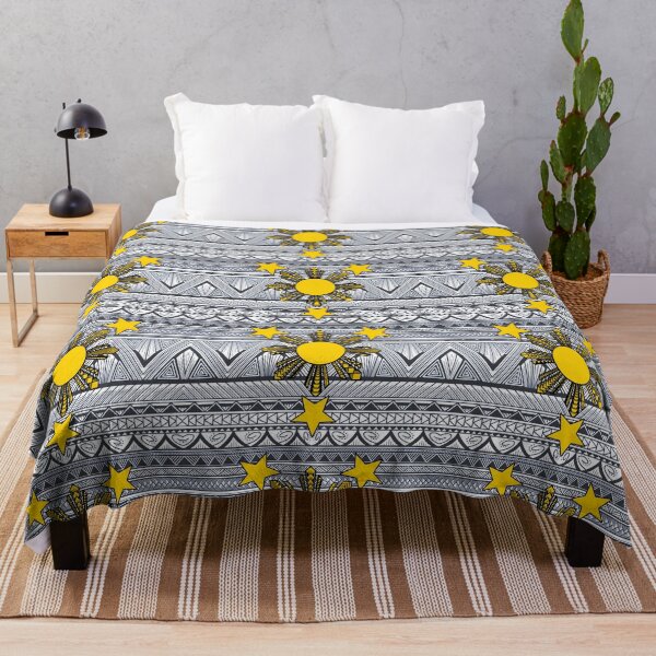 Item preview, Dark Gray Tribal Pattern with Filipino Sun and Stars designed and sold by Steeb757.