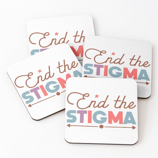 Item preview, End the Stigma Mental Health Awareness Typography designed and sold by FunMood.Club.
