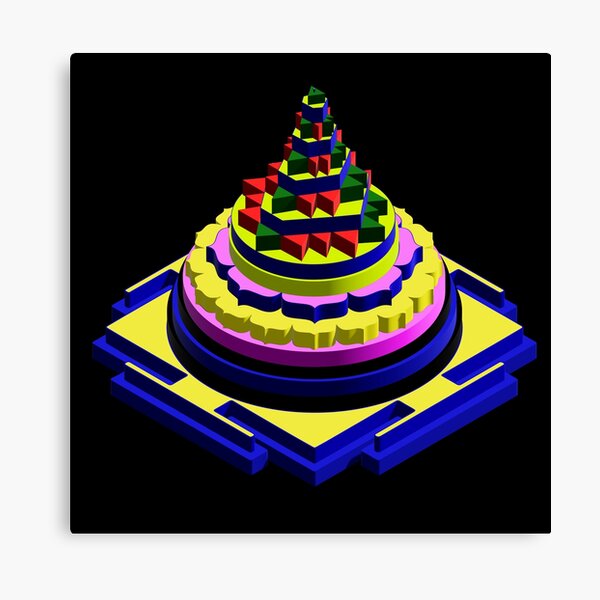 Item preview, Lalitha Tripurasundari 3D Meru Sri Chakra – The Sacred Mountain of Divine Bliss and Power designed and sold by myabstractart _RB.
