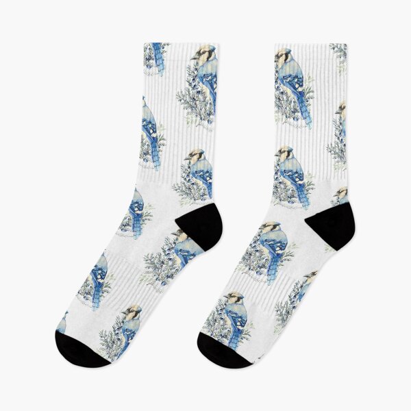 Item preview, Watercolor Blue Jay Bird Blueberries Country Art  designed and sold by countrymouse.