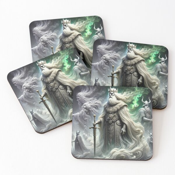 Item preview, "Fróði – King of Peace and Power | Norse Mythic Ruler in Spectral Glory" designed and sold by Umbra666.