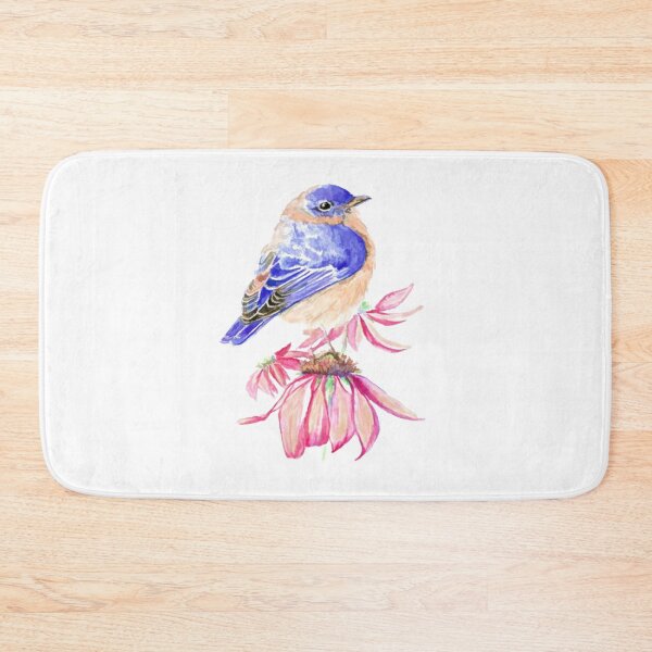 Item preview, Watercolor Eastern Bluebird beautiful garden bird designed and sold by countrymouse.