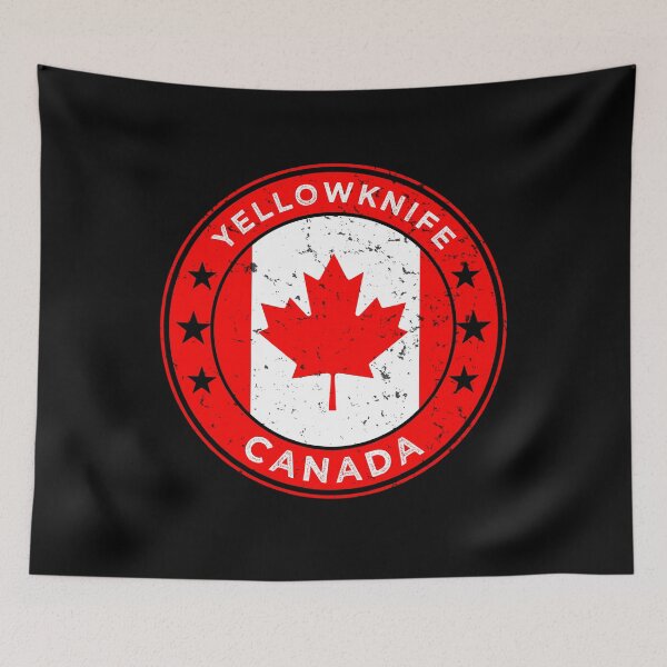 Item preview, Yellowknife Canada Maple Leaf Northern Lights  designed and sold by ArtByKatti.