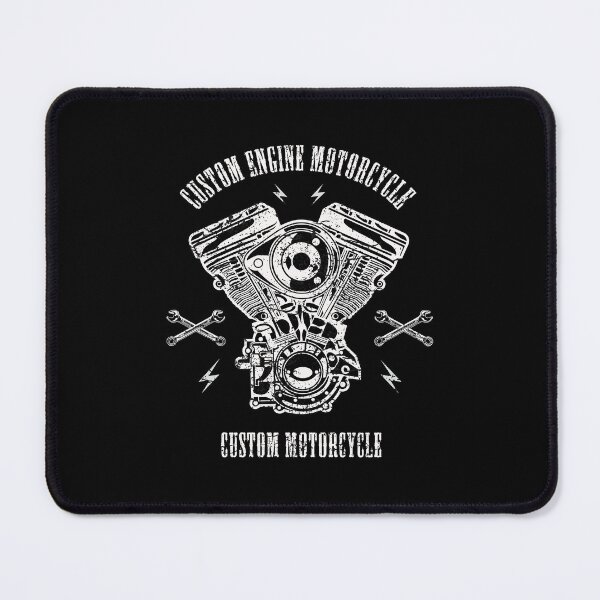 Item preview, Vintage Custom Bikes Shop Badge – 1200cc V-Motor T-Shirt for Motorcycle Lovers designed and sold by paulo silveira.