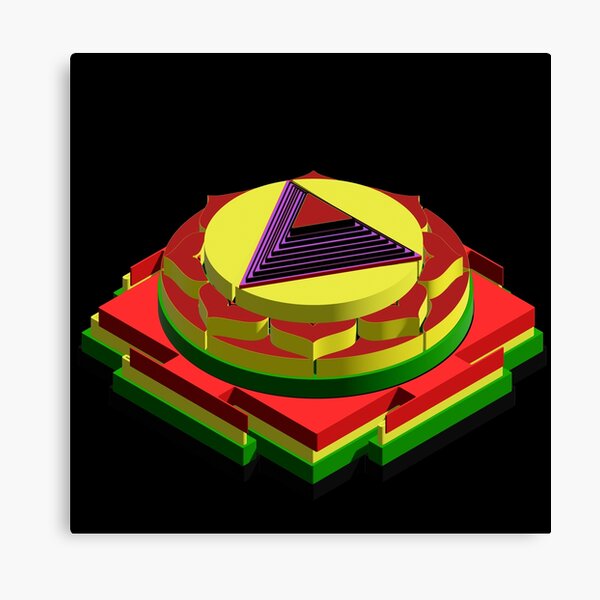 Item preview, Tripura Bhairavi 3D Meru Yantra – The Fiery Mountain of Divine Power and Transformation designed and sold by myabstractart _RB.