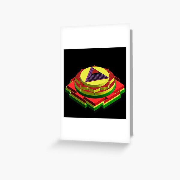 Item preview, Tripura Bhairavi 3D Meru Yantra – The Fiery Mountain of Divine Power and Transformation designed and sold by myabstractart _RB.
