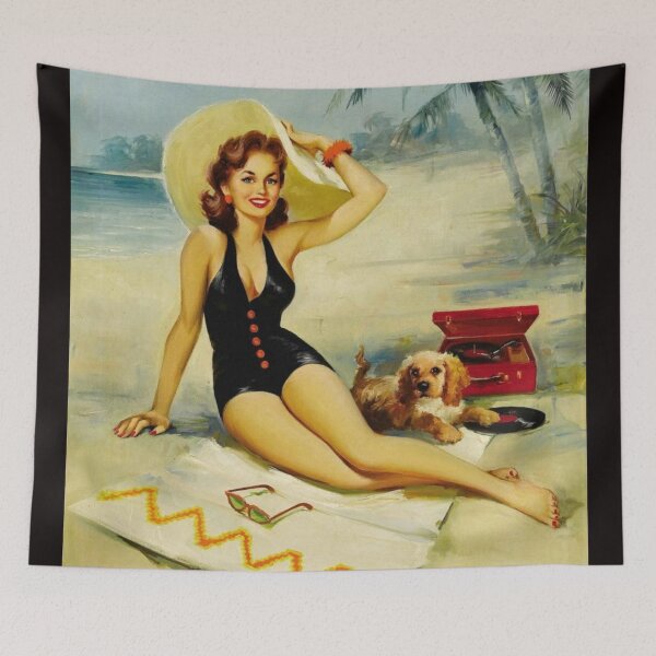 Item preview, Seaside Glamour Pin-Up designed and sold by VintageManiac.
