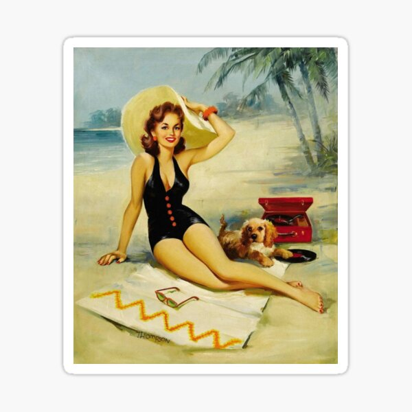 Item preview, Seaside Glamour Pin-Up designed and sold by VintageManiac.