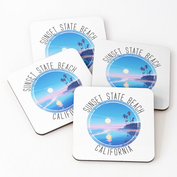 Item preview, Sunset State Beach – California (with Black Lettering) designed and sold by VelvetRoom.