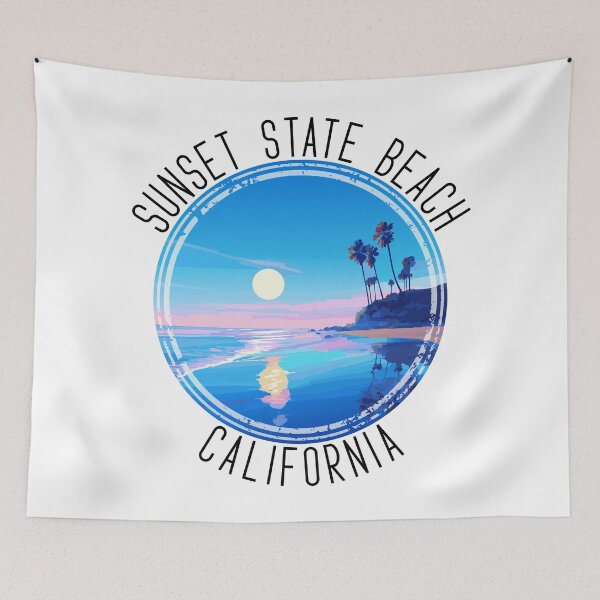 Item preview, Sunset State Beach – California (with Black Lettering) designed and sold by VelvetRoom.