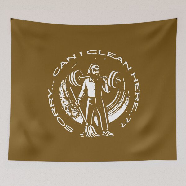 Item preview, Anatoly - Sorry Can I Clean Here? Funny Gym Meme - On Shoulder - White designed and sold by ZechJohnRB.
