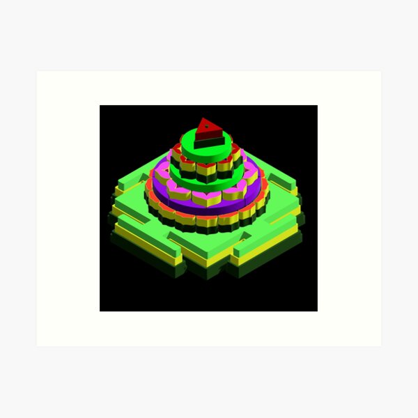 Item preview, Matangi 3D Meru Yantra – The Sacred Mountain of Creativity, Speech, and Inner Wisdom designed and sold by myabstractart _RB.