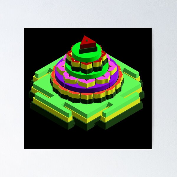 Item preview, Matangi 3D Meru Yantra – The Sacred Mountain of Creativity, Speech, and Inner Wisdom designed and sold by myabstractart _RB.
