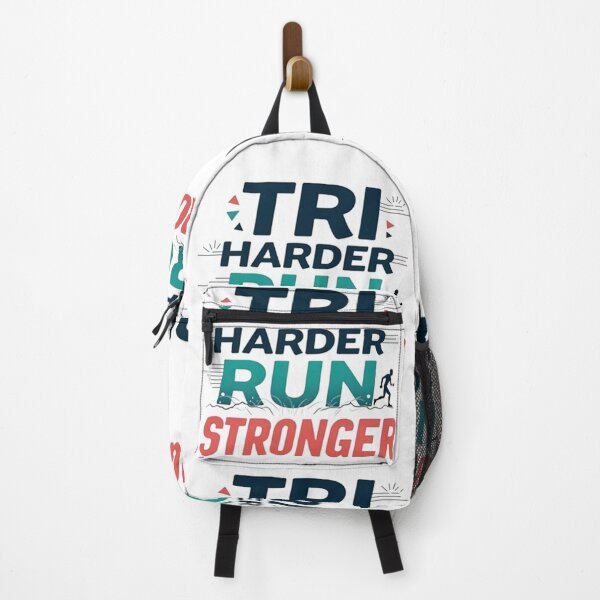 Item preview, "TRI HARDER RUN STRONGER" A high-impact, athletic slogan for triathletes pushing their limits. designed and sold by Triathlongram.