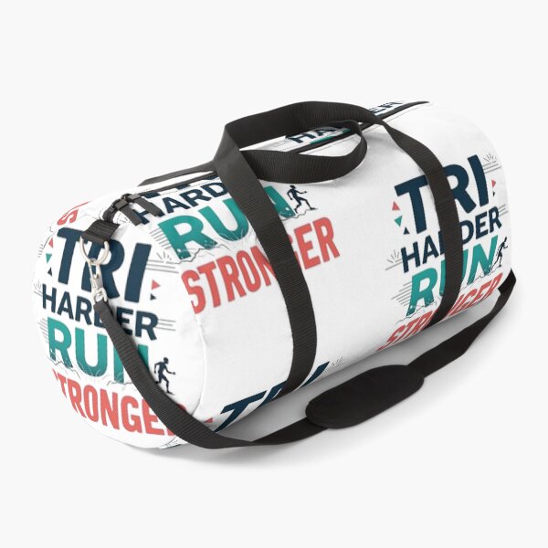 Item preview, "TRI HARDER RUN STRONGER" A high-impact, athletic slogan for triathletes pushing their limits. designed and sold by Triathlongram.