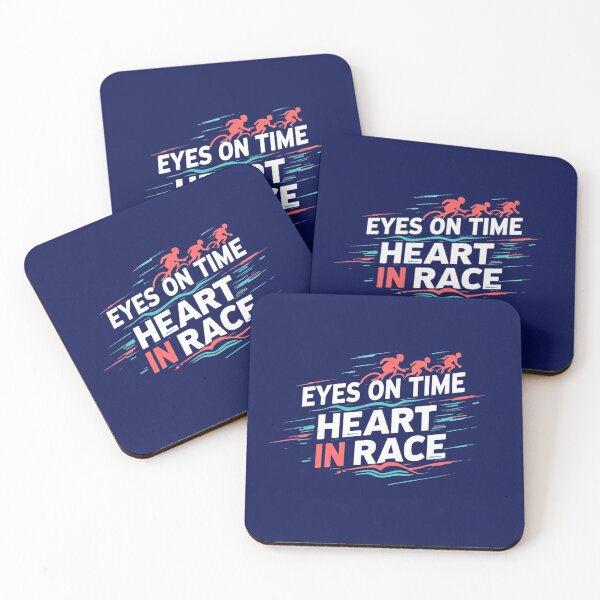 Item preview, "EYES ON TIME, HEART IN RACE" Triathlon Motivation Sticker designed and sold by Triathlongram.