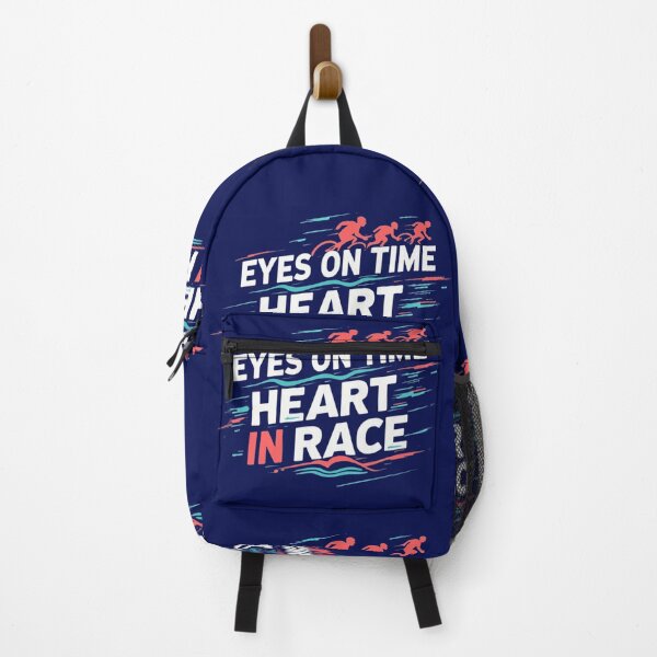 Item preview, "EYES ON TIME, HEART IN RACE" Triathlon Motivation Sticker designed and sold by Triathlongram.