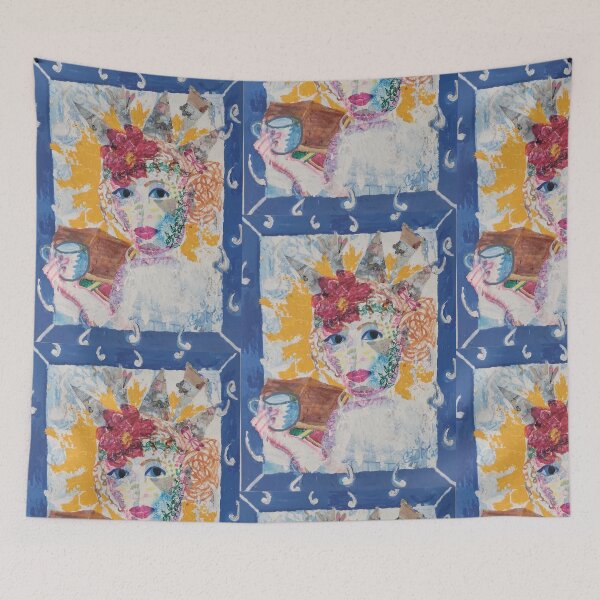 Item preview, The contemplative glimpsed through a window on a rainy day designed and sold by Chantilly07.