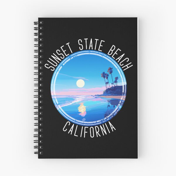 Item preview, Sunset State Beach – California (with White Lettering) designed and sold by VelvetRoom.