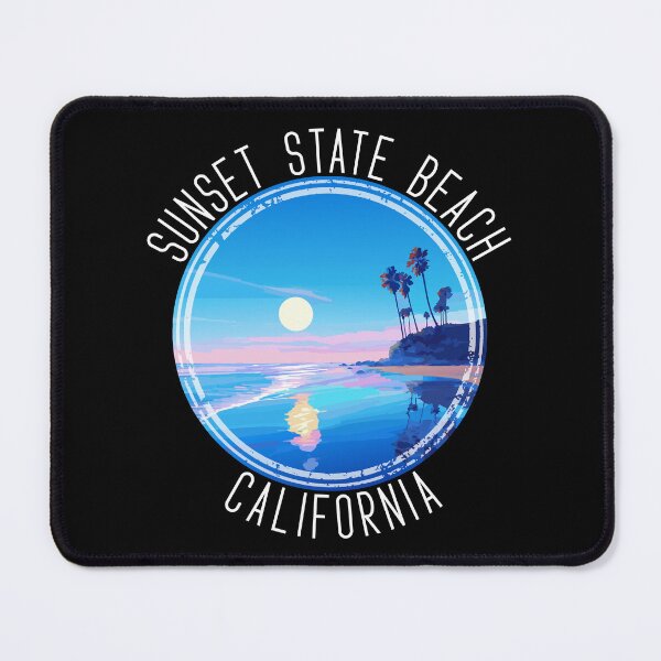 Item preview, Sunset State Beach – California (with White Lettering) designed and sold by VelvetRoom.