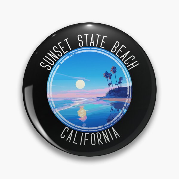 Item preview, Sunset State Beach – California (with White Lettering) designed and sold by VelvetRoom.