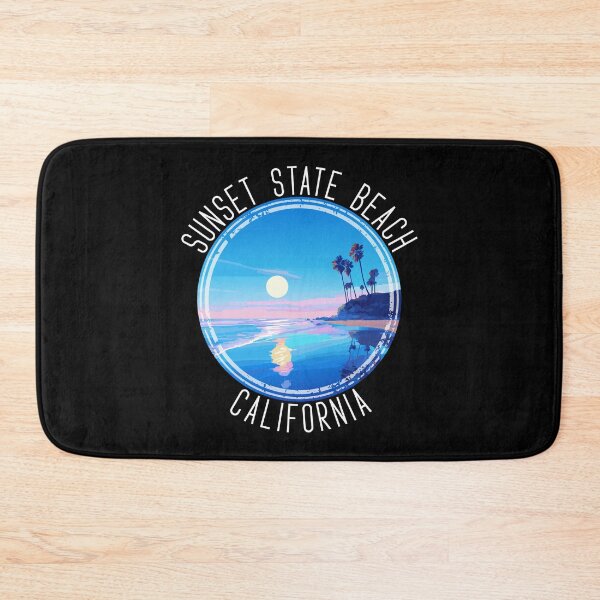 Item preview, Sunset State Beach – California (with White Lettering) designed and sold by VelvetRoom.
