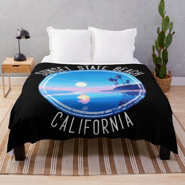 Item preview, Sunset State Beach – California (with White Lettering) designed and sold by VelvetRoom.