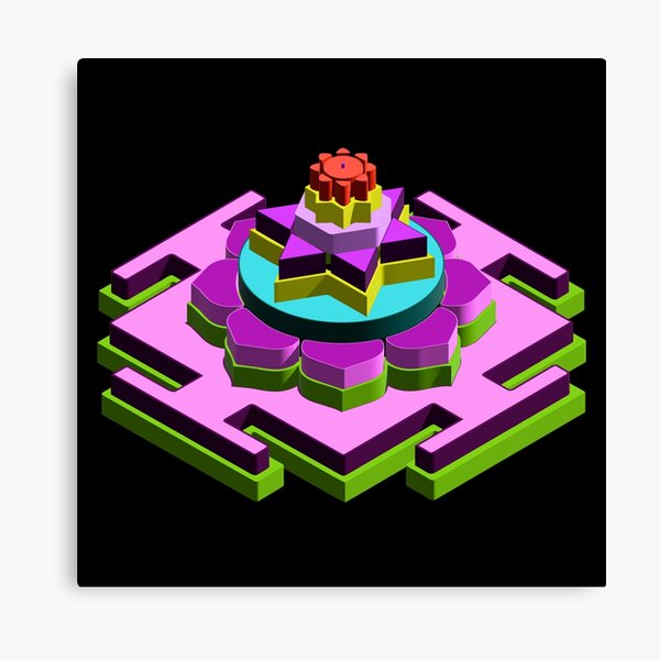 Item preview, Kamalatmika 3D Meru Yantra – The Lotus Mountain of Abundance, Grace, and Spiritual Fulfillment designed and sold by myabstractart _RB.