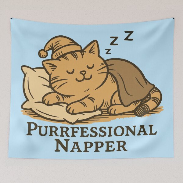 Item preview, Purrfessional napper cute cat designed and sold by BrownHorse90s.