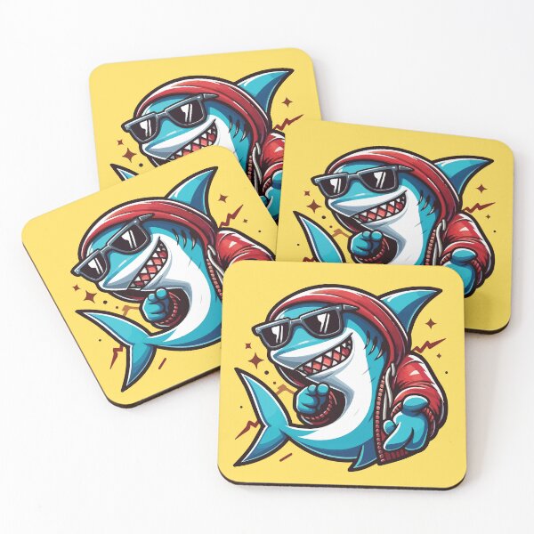 Item preview, Cool shark with sunglasses  designed and sold by BrownHorse90s.